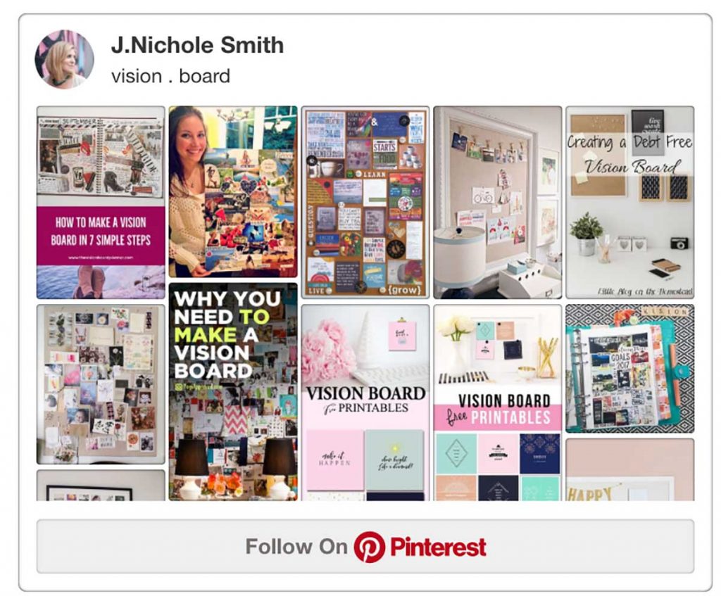 Vision Board Examples on Pinterest
